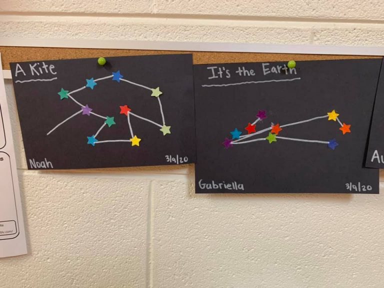 Crayon Constellation Drawing Activity for Preschool Students