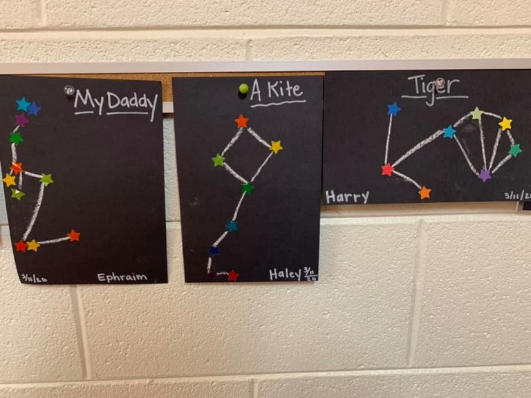 Crayon Constellation Drawing Activity for Preschool Students