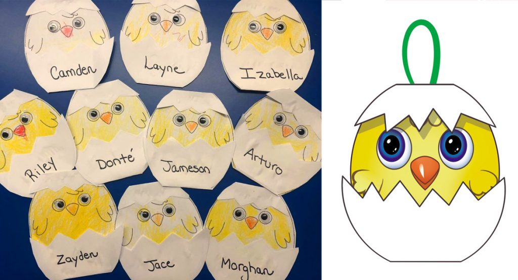 Baby Chicks Craft Template for Use With Preschoolers