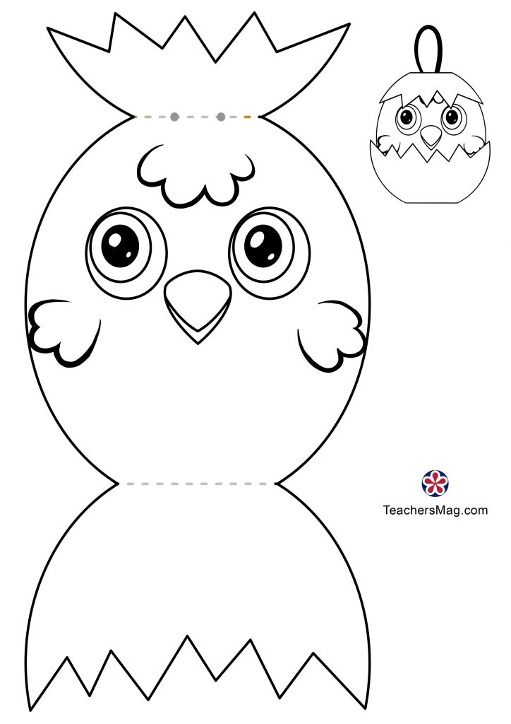 Baby Chicks Craft Template for Use With Preschoolers-2 | TeachersMag.com