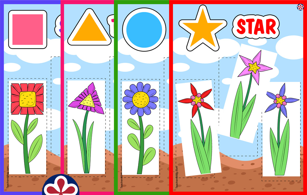 Printable Plant Shape Matching Activity for Preschool Students