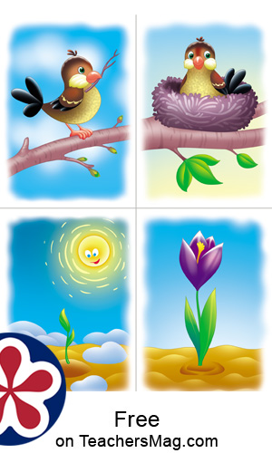 Free Printable Spring-Themed Activity Cards for Preschoolers