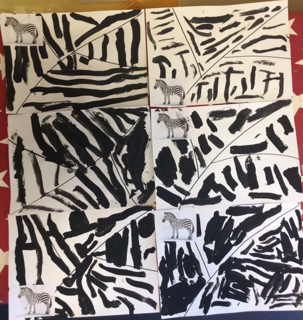 Zebra Print Artwork Activity for Preschoolers