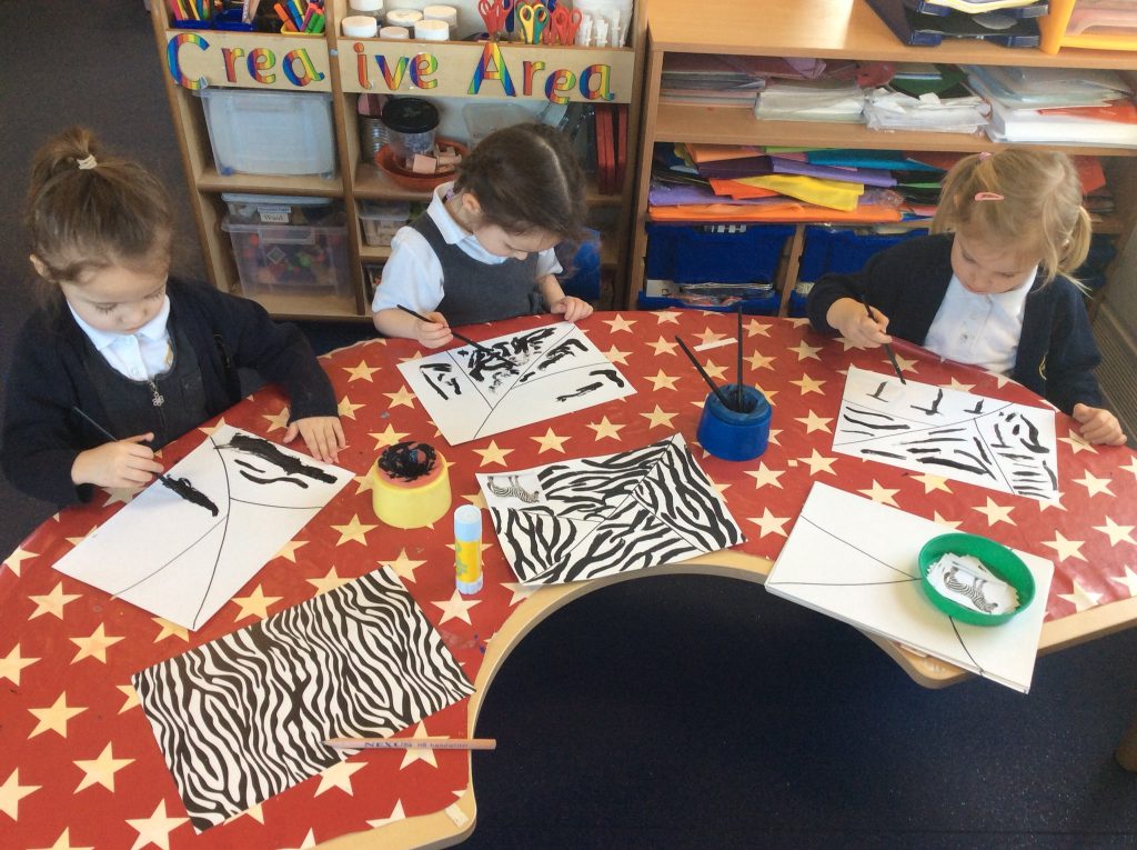 Zebra Print Artwork Activity for Preschoolers