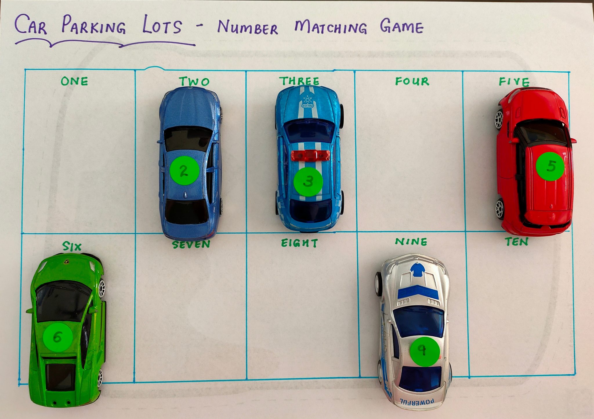 Learning Activity with Cars for Kids