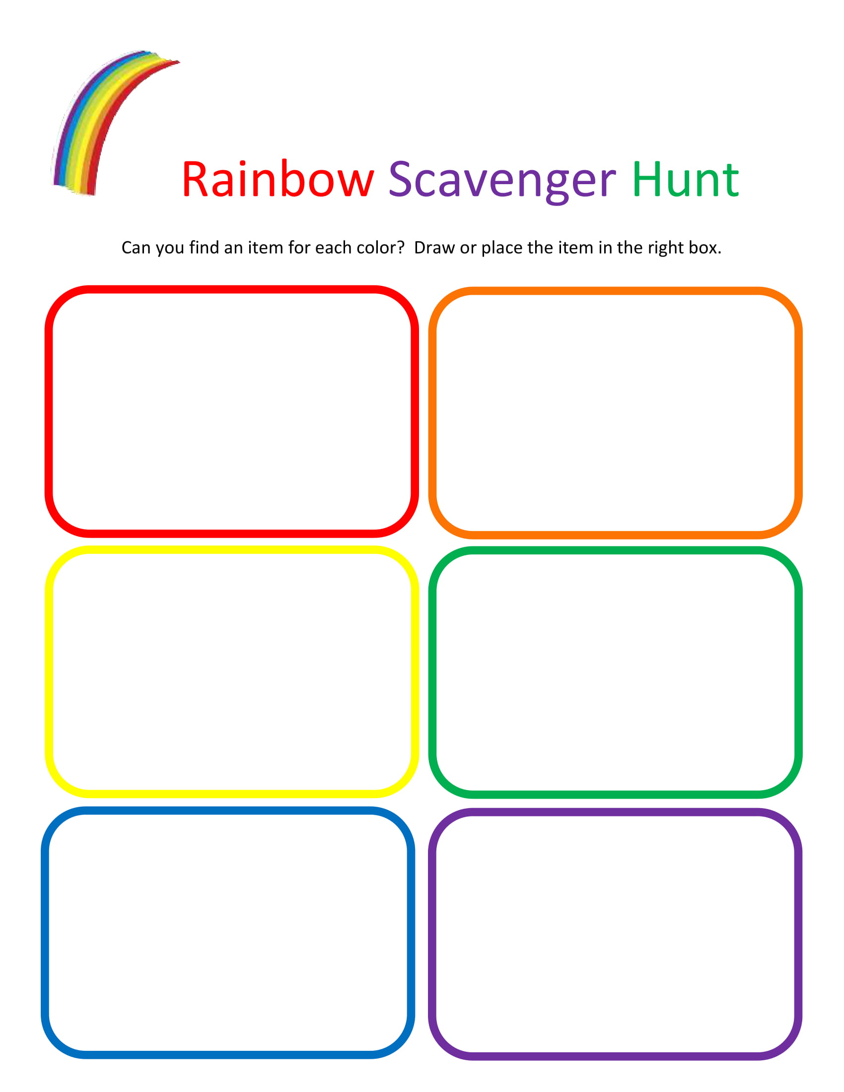 Rainbow Scavenger Hunt.