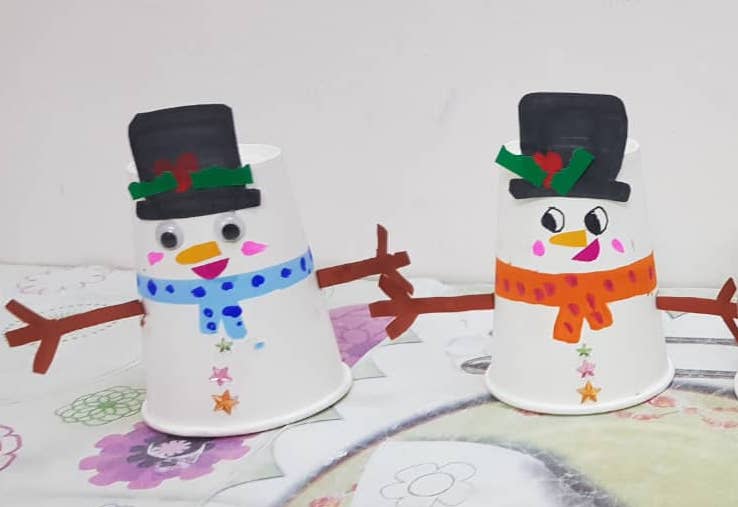 DIY Little Snowman Paper Cup