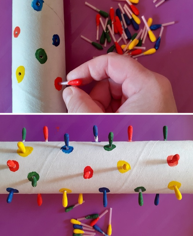 Crafts with paper store towel rolls