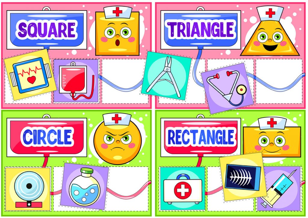 Doctor-Themed Shape Matching Activity for Kids