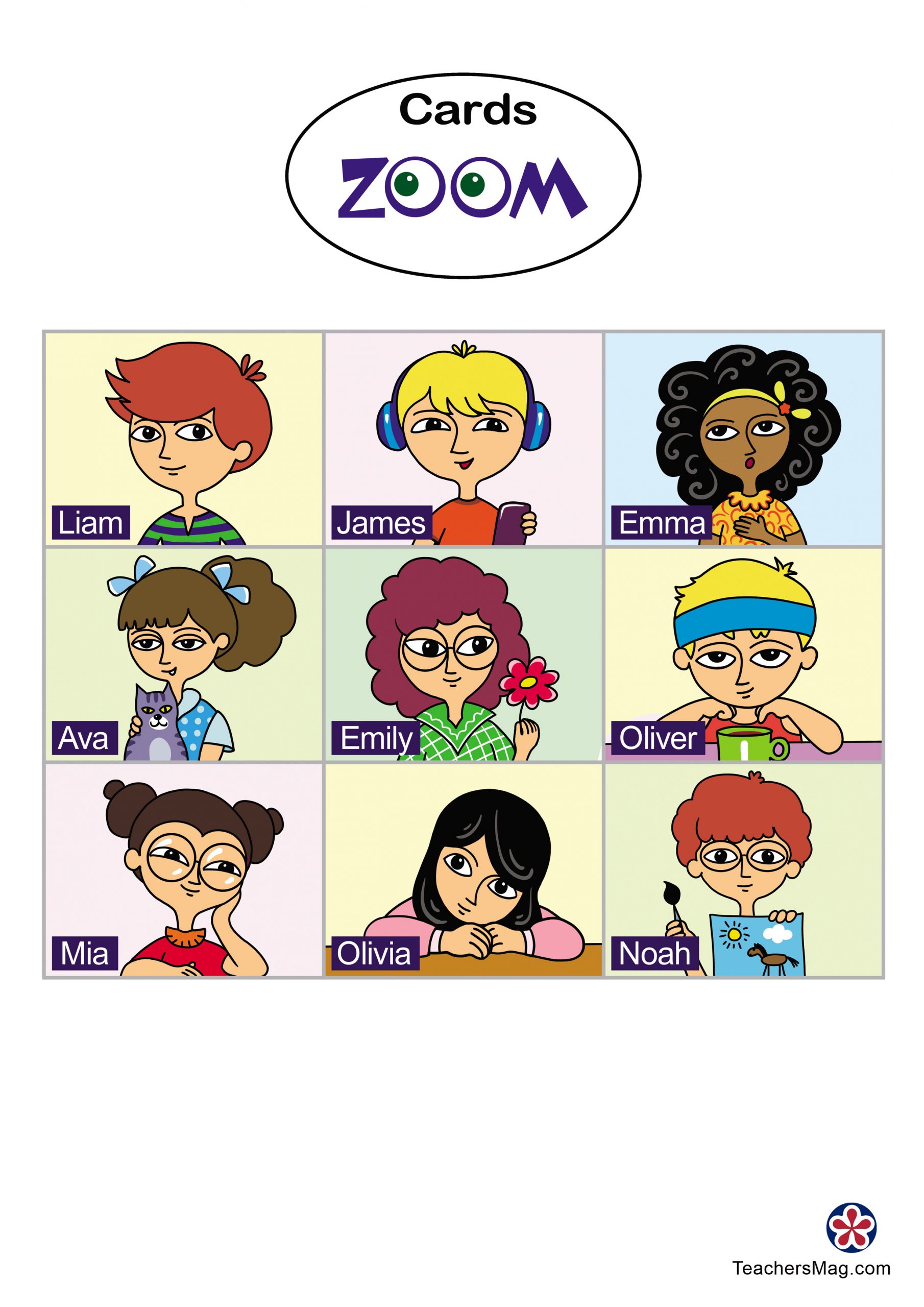 Zoom-Themed Worksheet About Numbers for Children. TeachersMag.com