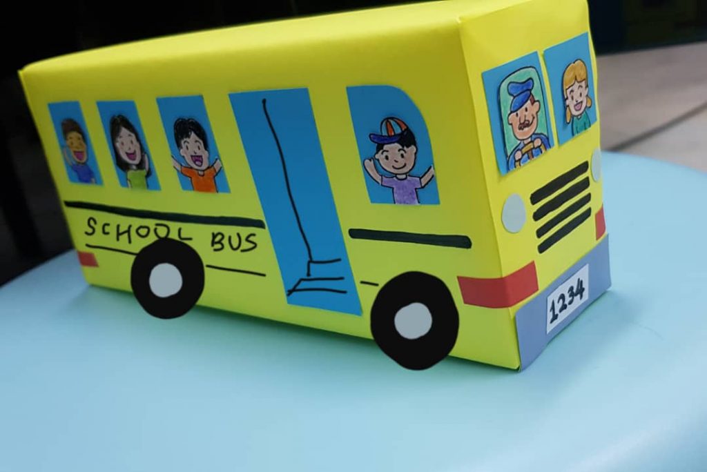 School Bus Tissue Box Holder