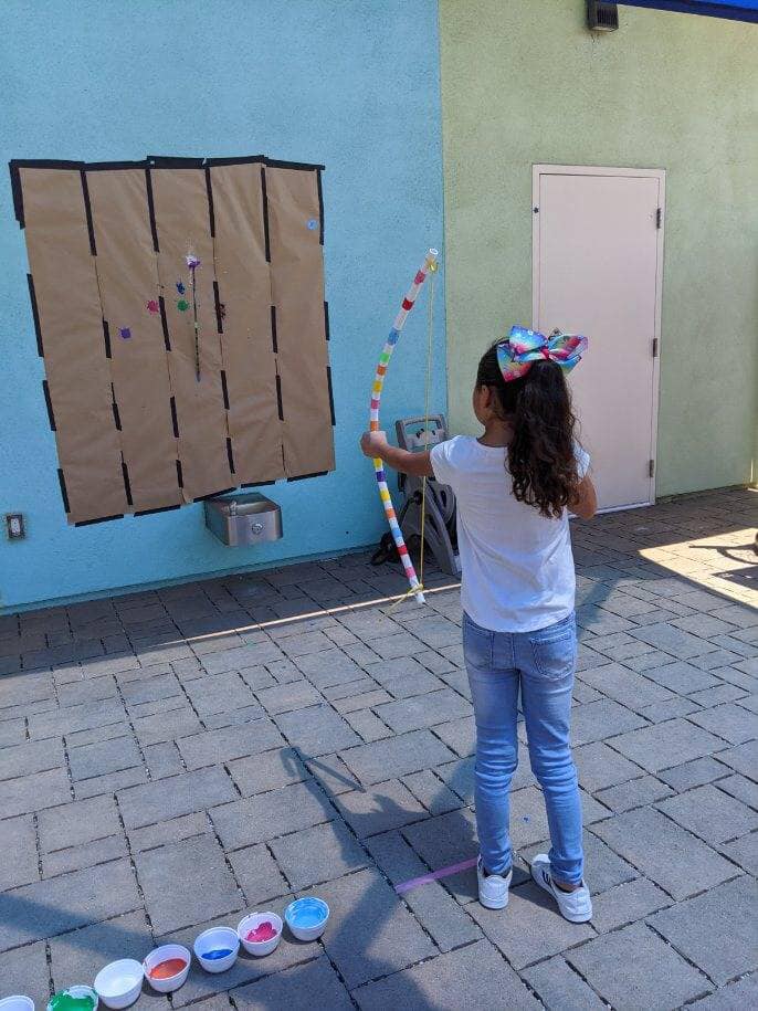 Painting With Archery for Preschoolers