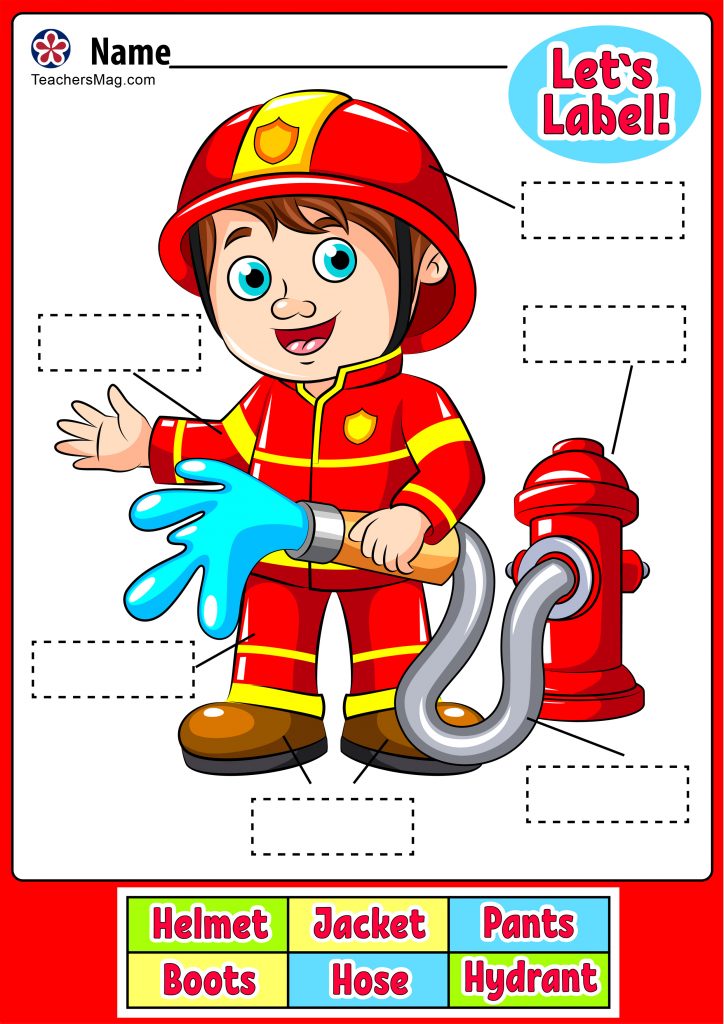 Fire Safety-Focused Worksheets for Kids-2 | TeachersMag.com