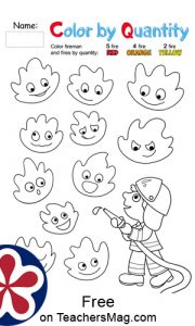 Fireman Worksheets for Preschool | TeachersMag.com