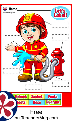 Fire Safety-Focused Worksheets for Kids | TeachersMag.com