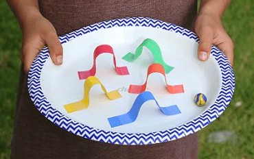 Paper Plate Marble Run Activity for Kids