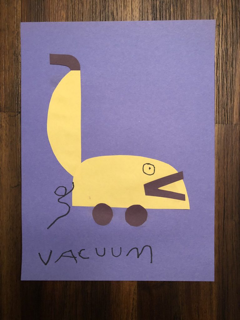 V is for Vacuum Craft Activity for Preschool
