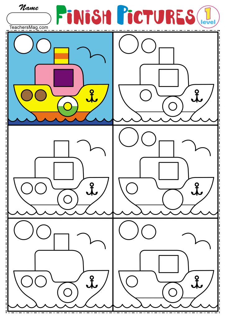 Logic Worksheets With Shapes for Kindergarten Students-2. TeachersMag.com