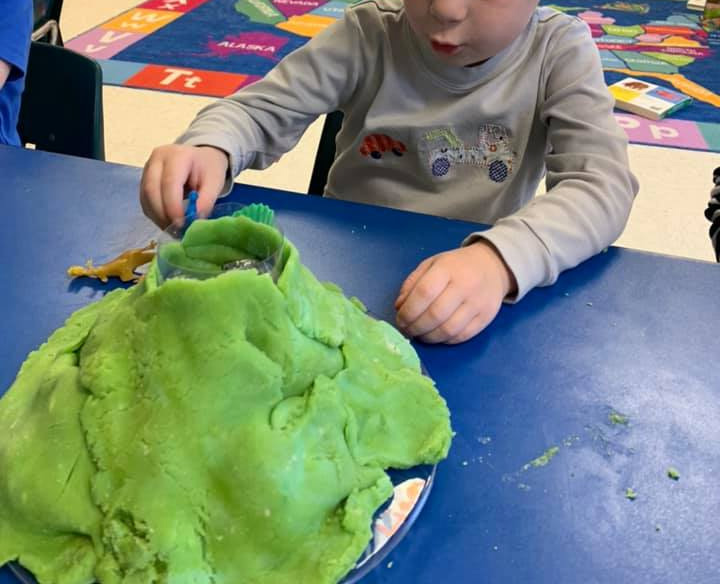 Building Play-Doh Volcanoes For Kids