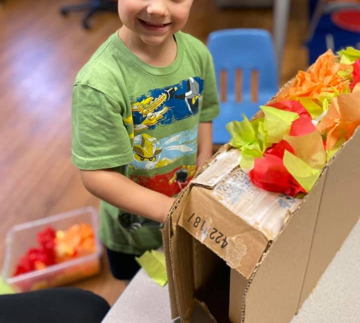 Making a Cardboard Box Pinata for Kids
