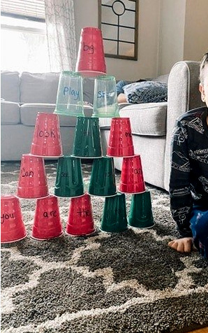 Simple Stacking Cups Activity for Toddlers - Hands On As We Grow®