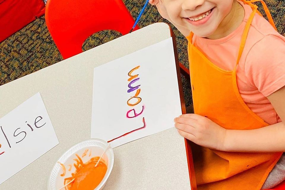 Name-Painting Activity For Young Children