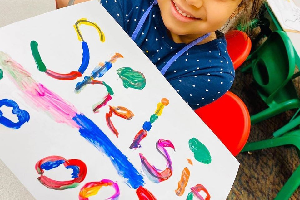 Name-Painting Activity For Young Children