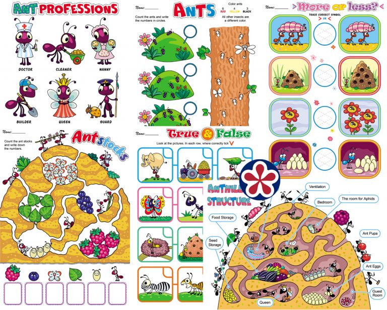 AntThemed Worksheets and Posters for Preschool
