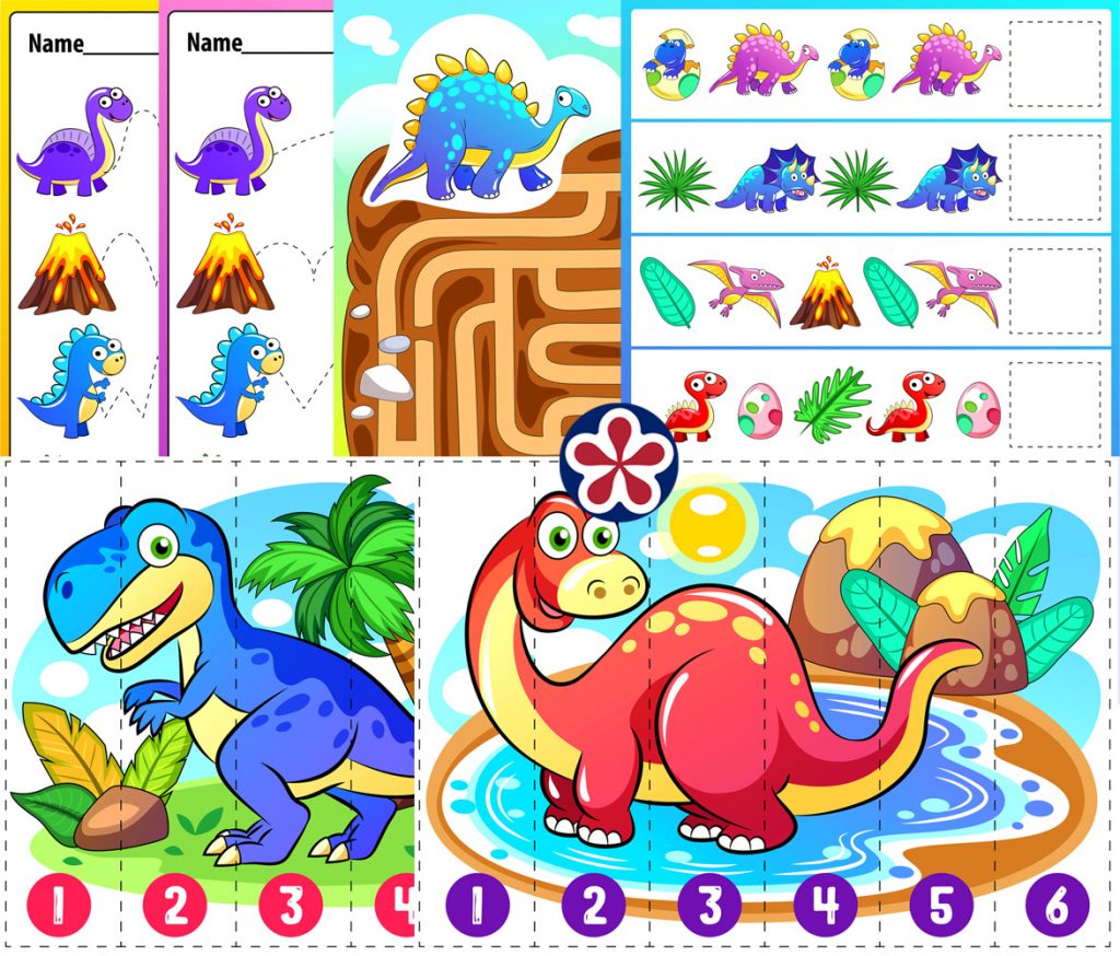 Dinosaur Activity Worksheets For Young Children