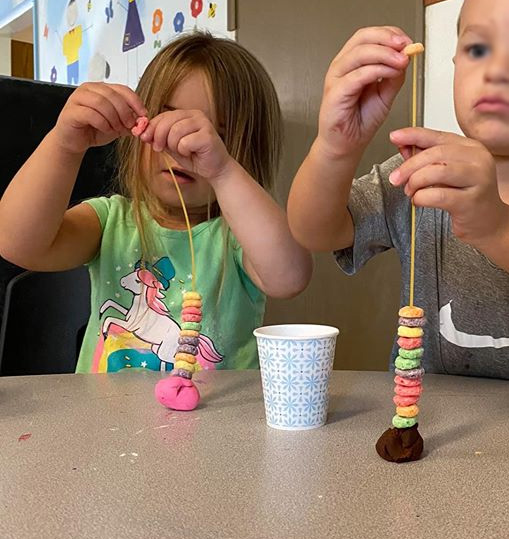 Fruit Loops Stacking Activity