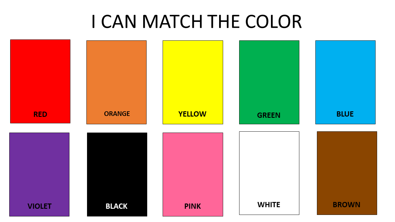 I Can Match the Color.