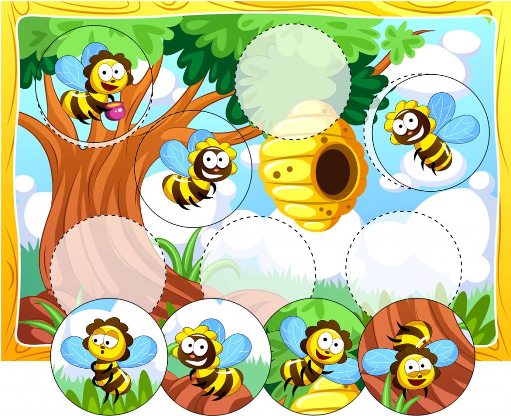 Bee-Themed Story Sheet Activity for Kids
