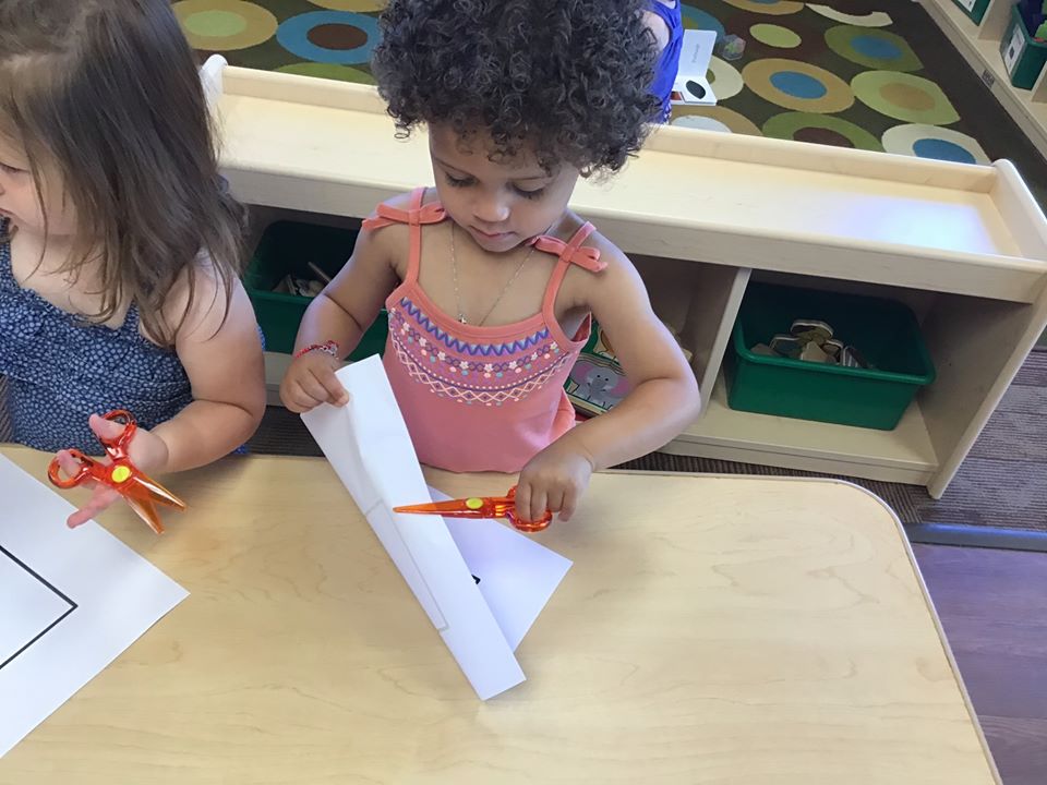 Square Cutting Activity for Toddlers