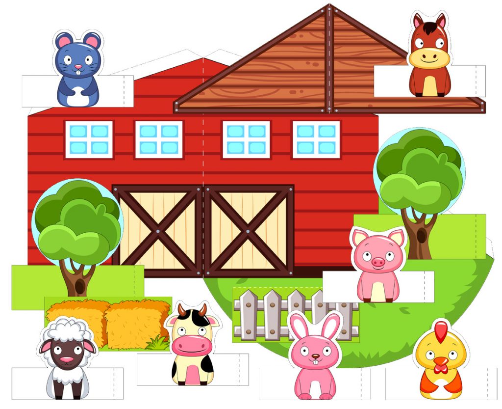 Download Printable 3d Paper Farm For Children Teachersmag Com