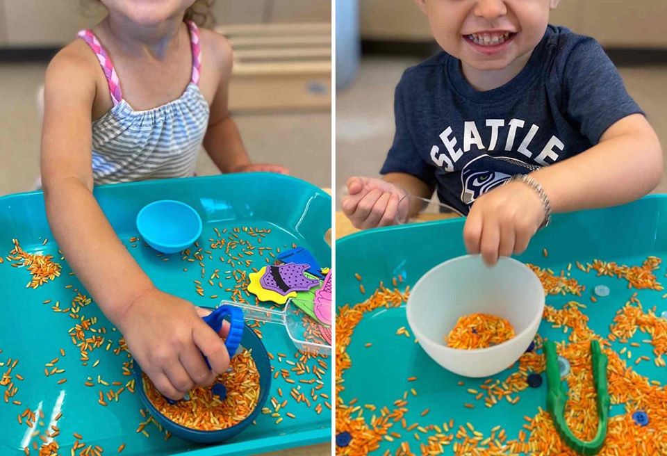 Sunshine Rice Sensory Play