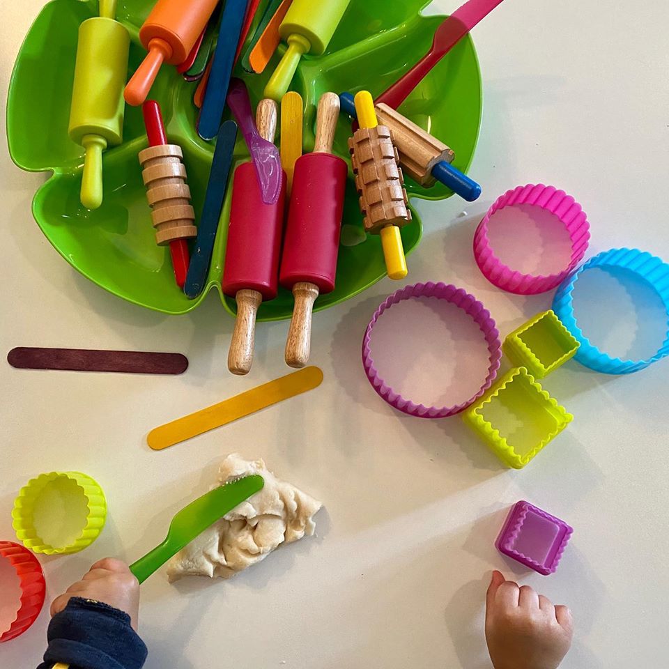 Creating Letter Clouds With Playdough