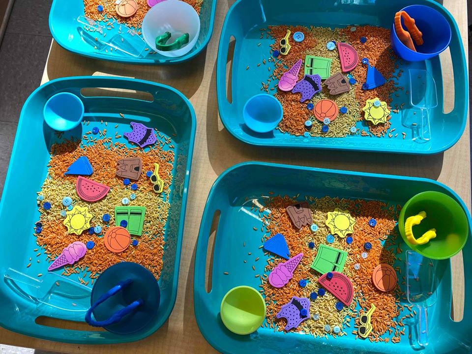 Sunshine Rice Sensory Play