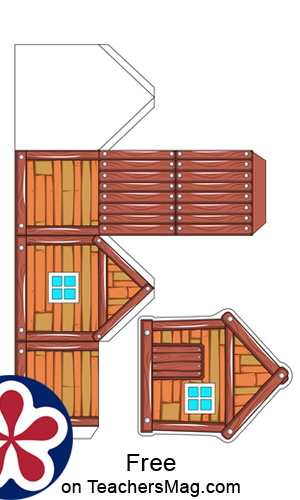 three little pigs houses templates