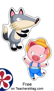 Three Little Pigs Paper Puppets | TeachersMag.com