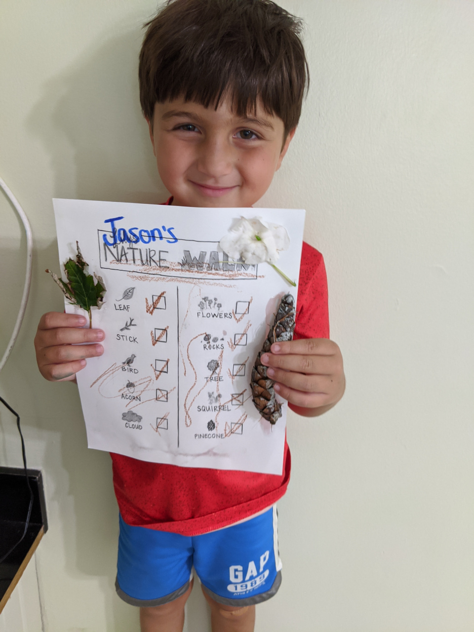 Nature walk scavenger hunt