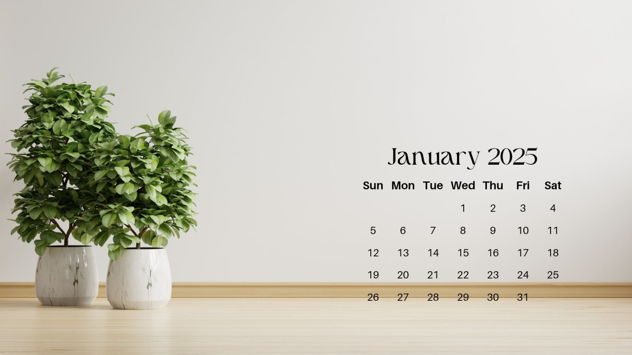 Calendar Poster 2025 – Minimalist Design for Classroom and Desktop Use