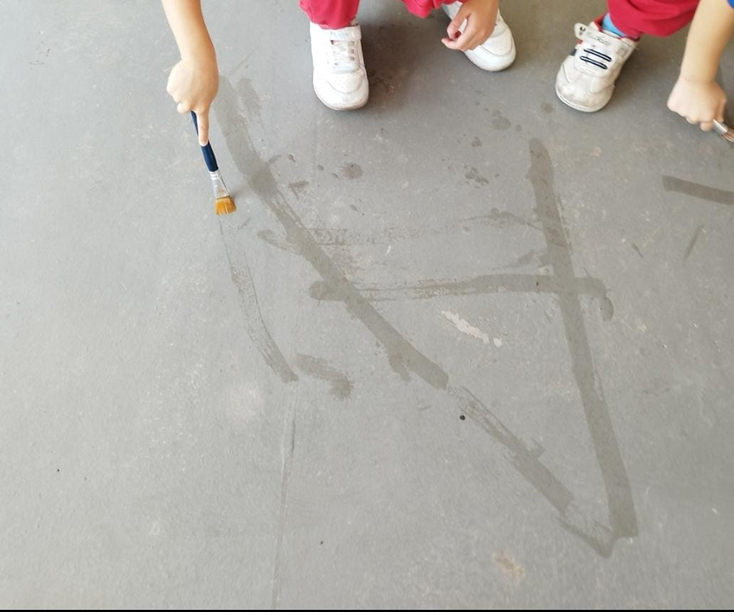 Floor Painting with Water