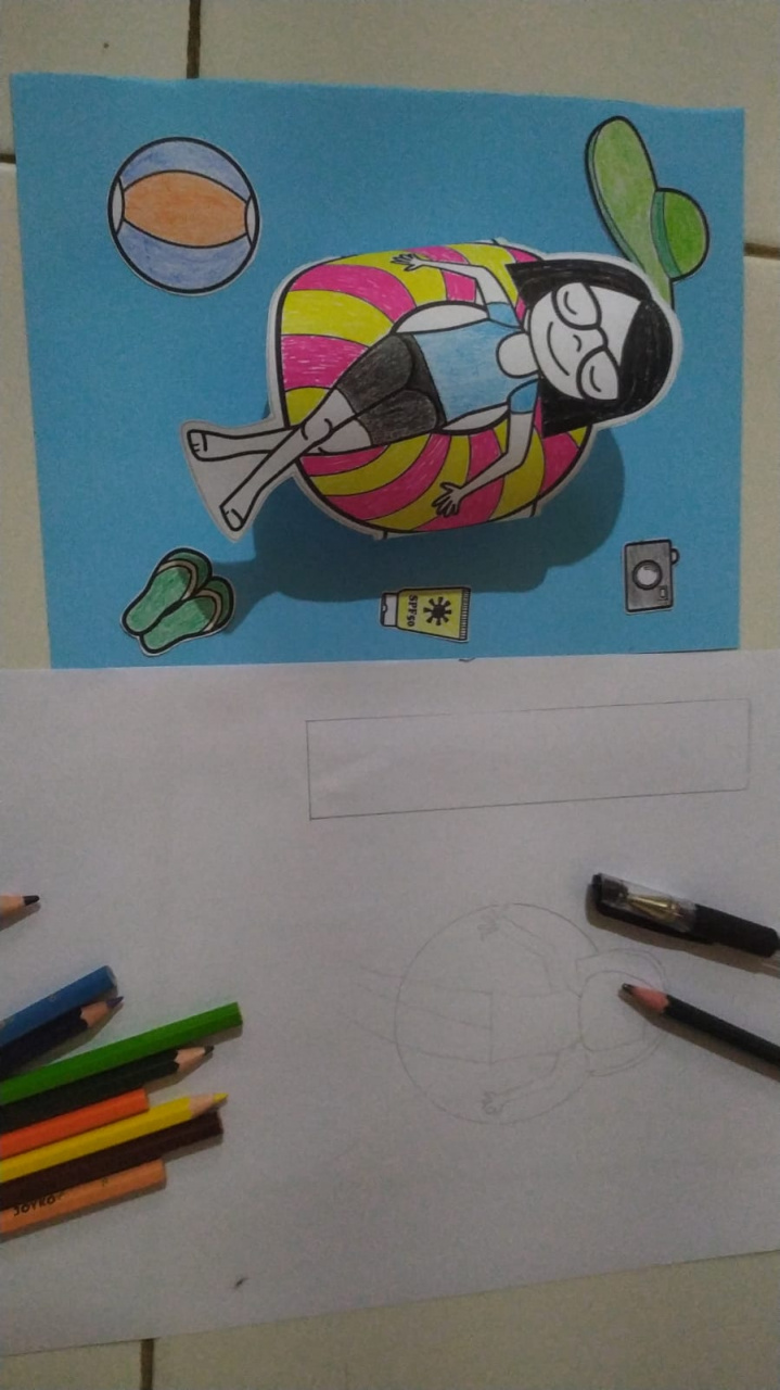 Simple floaty art for grade 1