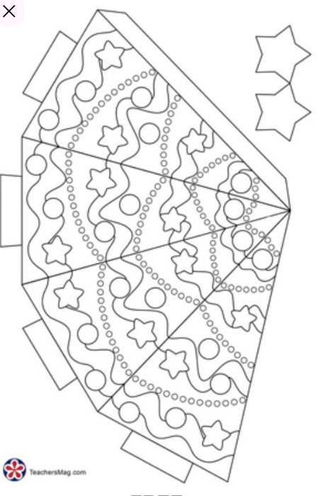 Christmas Tree Foldable Craft for christmas decor