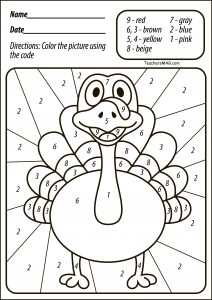 Turkey-Themed Fine Motor Game for Kids | TeachersMag.com