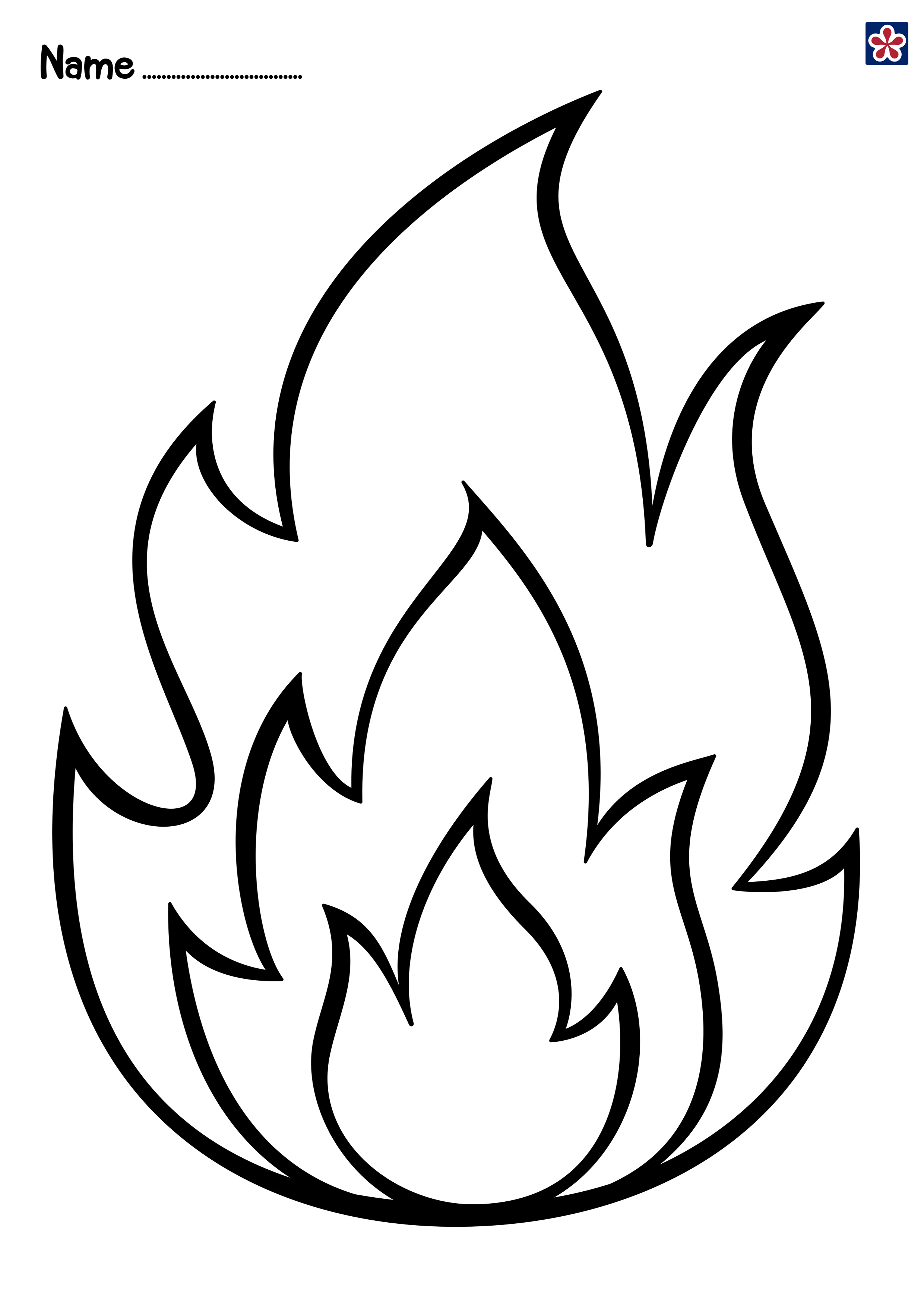 Fire Coloring and Painting Pages. TeachersMag.com