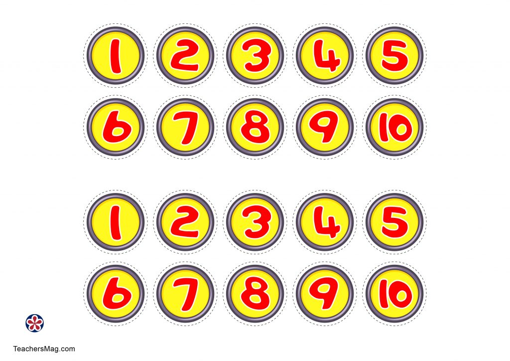 Printable Number Matching Card Game With Train Cars-2 | TeachersMag.com